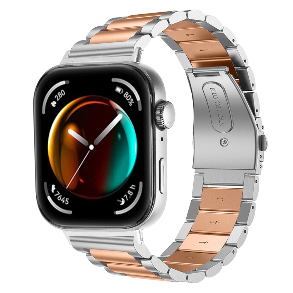 Gimuk Metal Straps Compatible with Huawei Watch Fit 5 Pro/5/4 Pro/4/3 Strap, Stainless Steel Wristband Replacement Watch Strap Bands Accessories Bracelet for Huawei Watch Fit 5 Pro/4/4 Pro/3