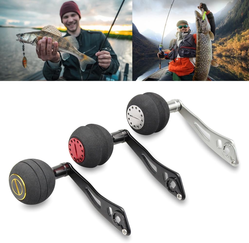 Aluminum Alloys Fishing Reel Handle Power Handle Knob Grip Replacement Assembly Part for Baitcasting Fishing Reel Handle