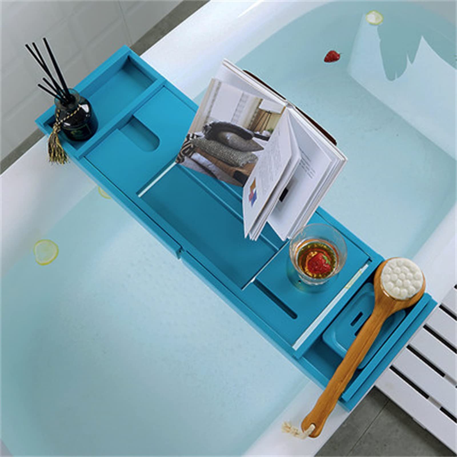Bandejas para bañera, Bandeja para bañera, Bandeja Azul para bañera, Bandeja retráctil para bañera de Hotel, Bandeja para remojo (Color: 3, tamaño: 75-110 x 23 cm)