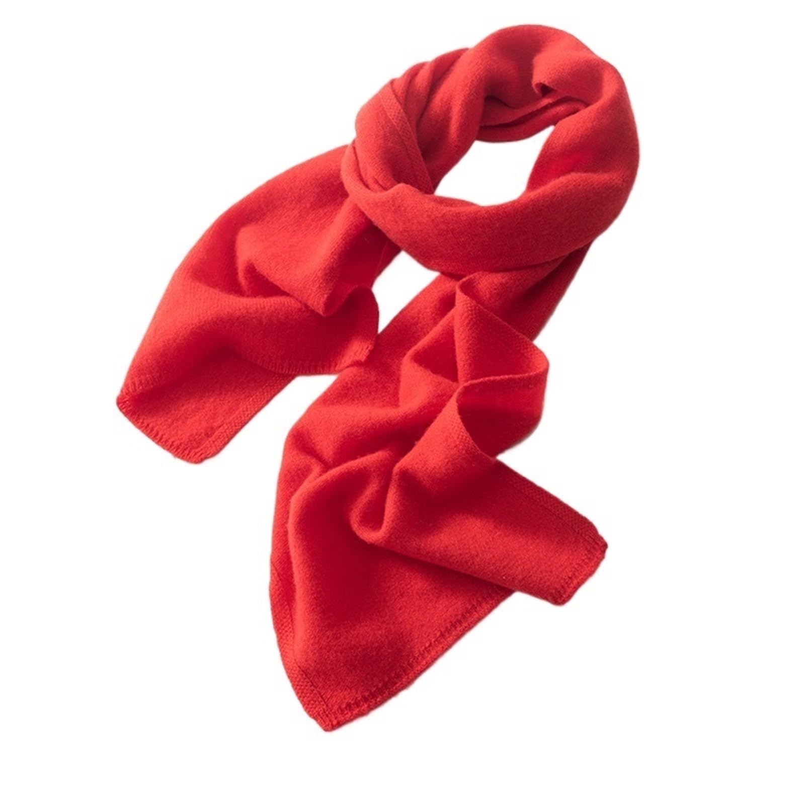 Bufanda de Invierno for Mantener el Calor for Mujeres/Hombres, Bufandas Tejidas de Color sólido al Aire Libre, Unisex(Red)