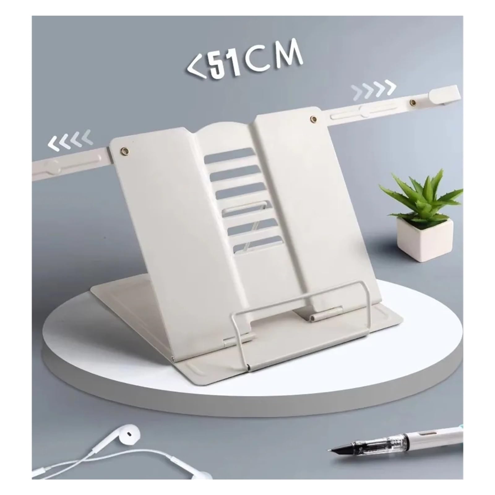 Leggio da Lettura Supporto for libri di lettura regolabile portatile in metallo for documenti Scaffale for Tablet for ricette for spartiti musicali