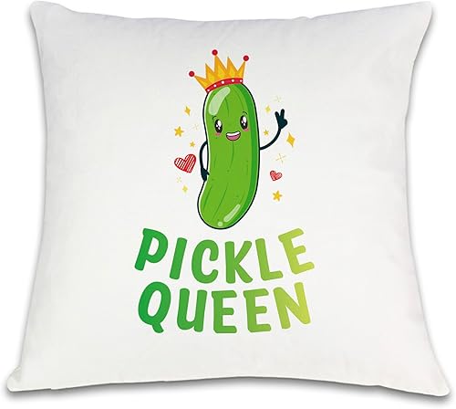 OUz Pickles Dill Queen Gift - Funda de almohada para regalo de pepinillos, regalo para amantes de los pepinillos, funda de almohada de regalo