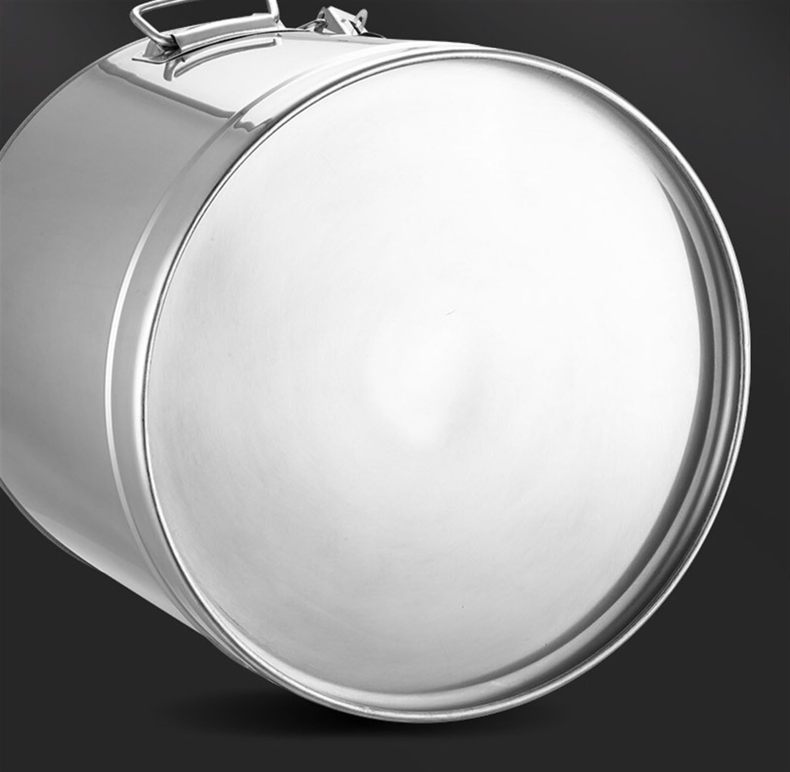 Milcheimer, Milchkanne, Edelstahl-Isolier-Teeeimer, Eimer für heiße und kalte Suppen, Milchteefass für Tee, Wasser, Flüssigkeitsbehälter zur Aufbewahrung (Silver-50L)