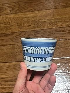 古伊万里 蕎麦猪口 そばちょこ 観世水 輪線 そば猪口 木目 渦 民藝