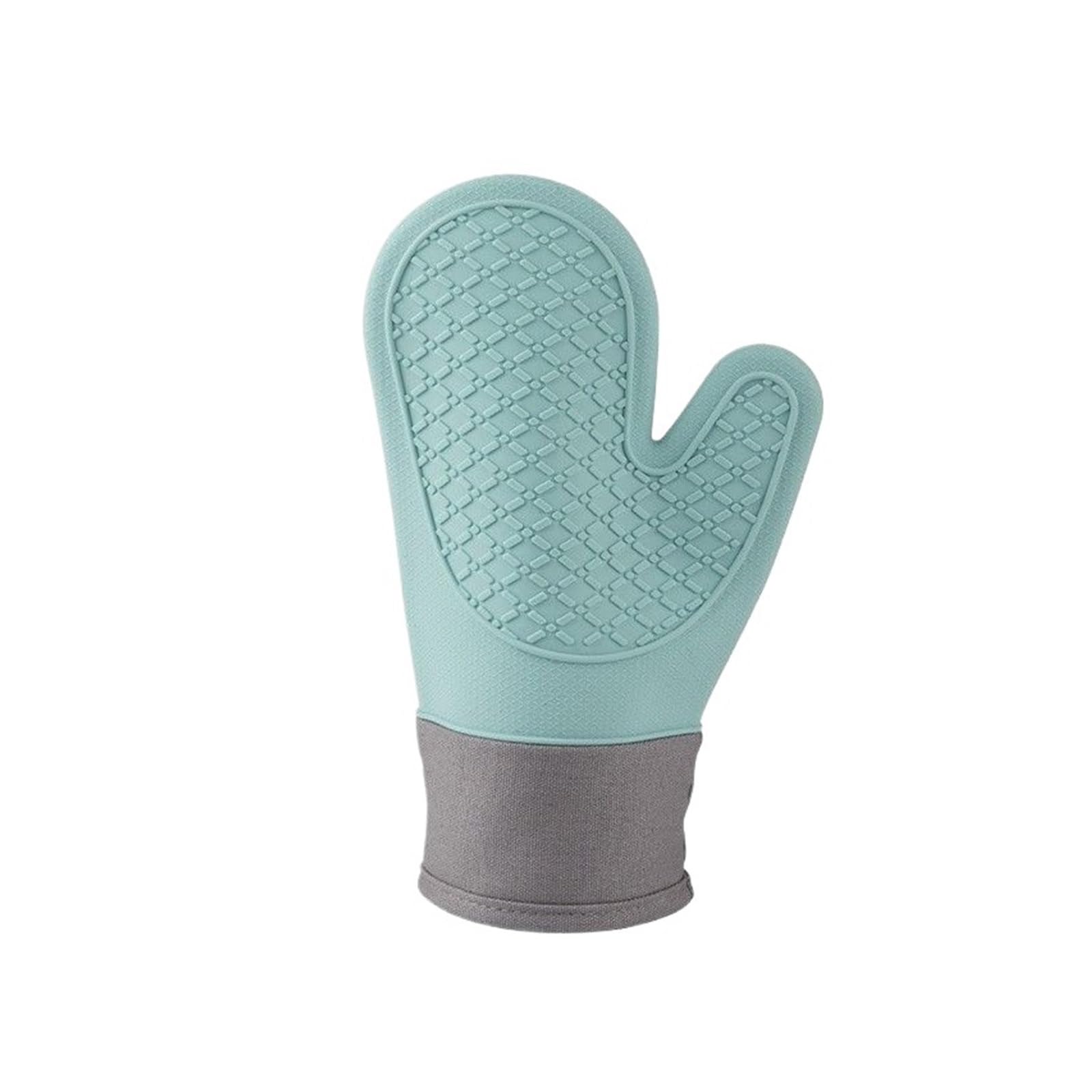 Silicone Oven Mitt Heat Resistant Baking Glove(Blue)