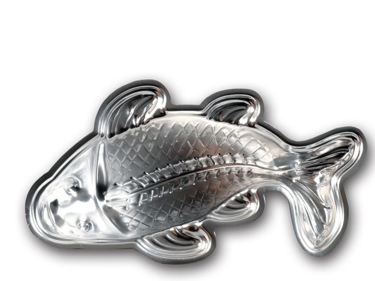 KNHYKXD 3D Aluminum alloy carp cake bakeware, fondant cake decoration bakeware, fish-shaped cake mold