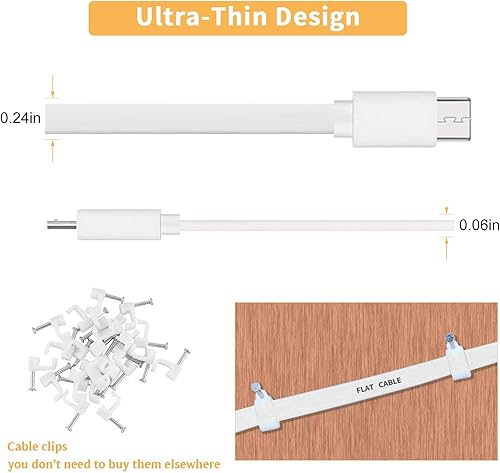 Miniatura 4 de Paquete de 3 cables de extensión de alimentación de 20 pies compatibles con WyzeCam, Wyze Cam Pan, NestCam Interior, Blink, Tienda Cloud Camera, USB
