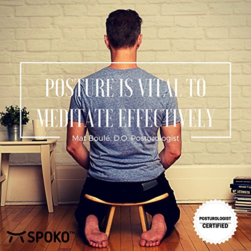 Spoko Meditation Bench, Travel Version, The Original Posture Certified Wood Kneeling Stool, Best Ergonomic Wooden Chair, Perfect Low Seat For Meditations, Yoga, Prayer, Seiza And Kids, No Cushion #TOP5