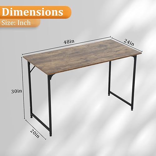 Miniatura 2 de RROCOSIA Escritorio de computadora para juegos para oficina en casa, escritorio estudiantil de 48 pulgadas de ancho x 24 pulgadas de profundidad,