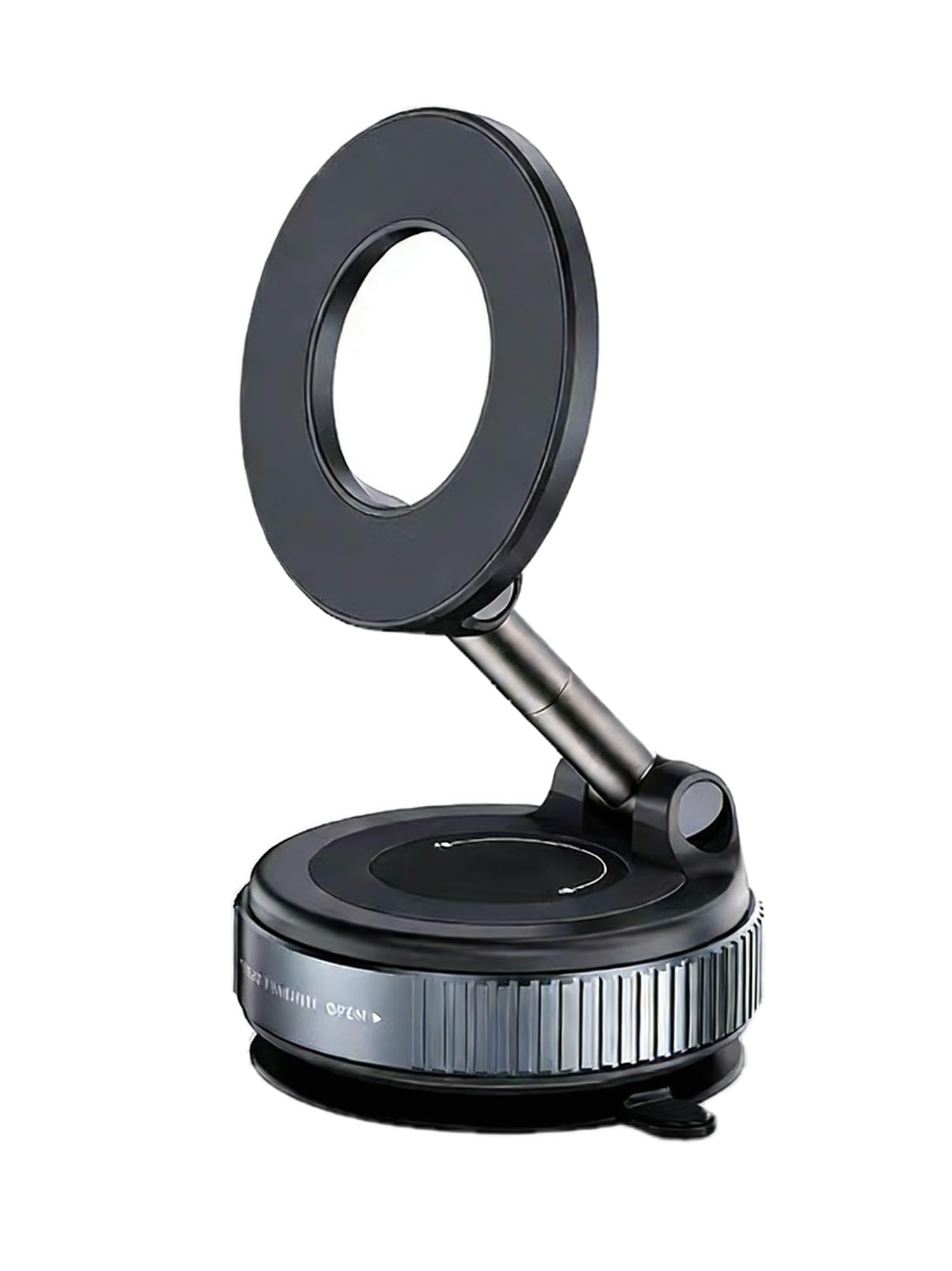Car Phone Holder Strong Magnetic car Phone Mount with 360 Rotating Base 3-Axis Adjustable Foldable Silicone Large Suction