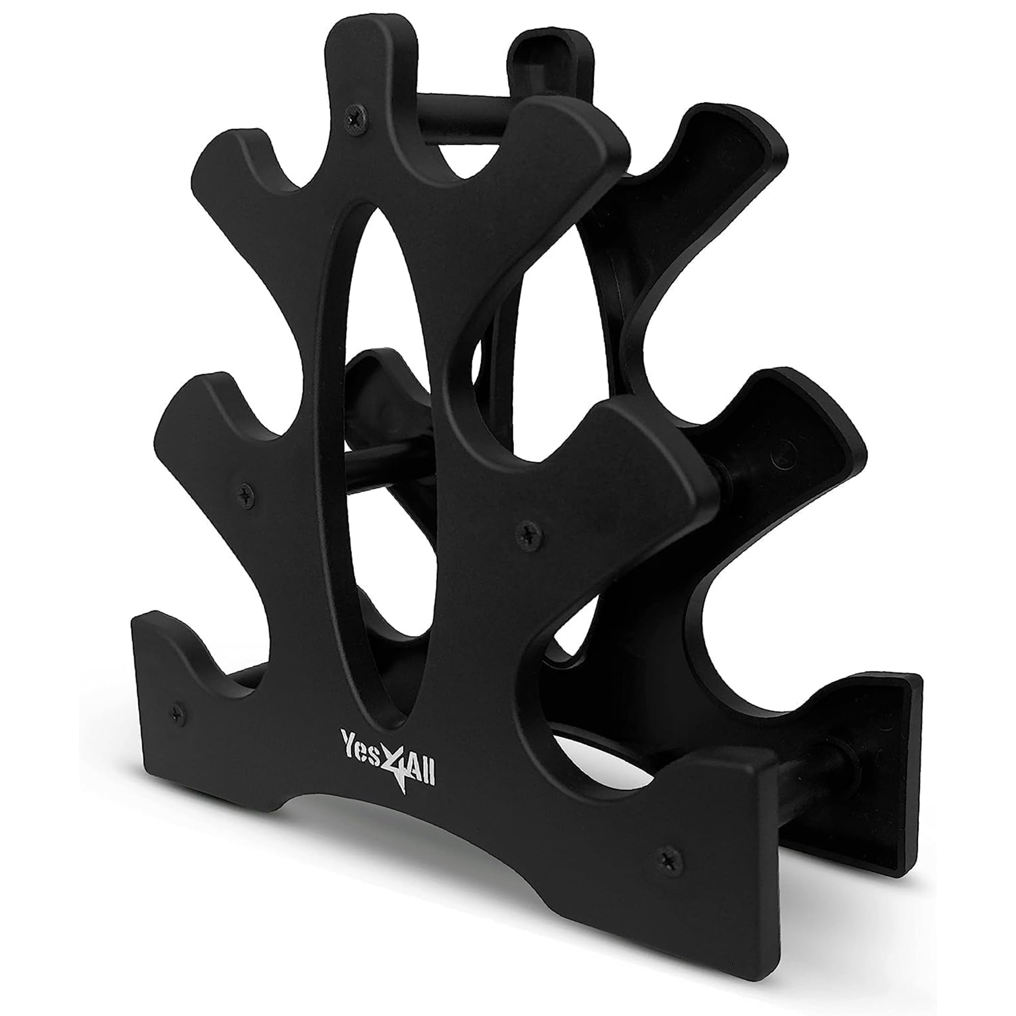 Yes4All Neoprenbeschichtete Hantel-Sets – mehrere Gewichtsoptionen mit Gestell, Anti-Roll, rutschfest, sechseckige Form