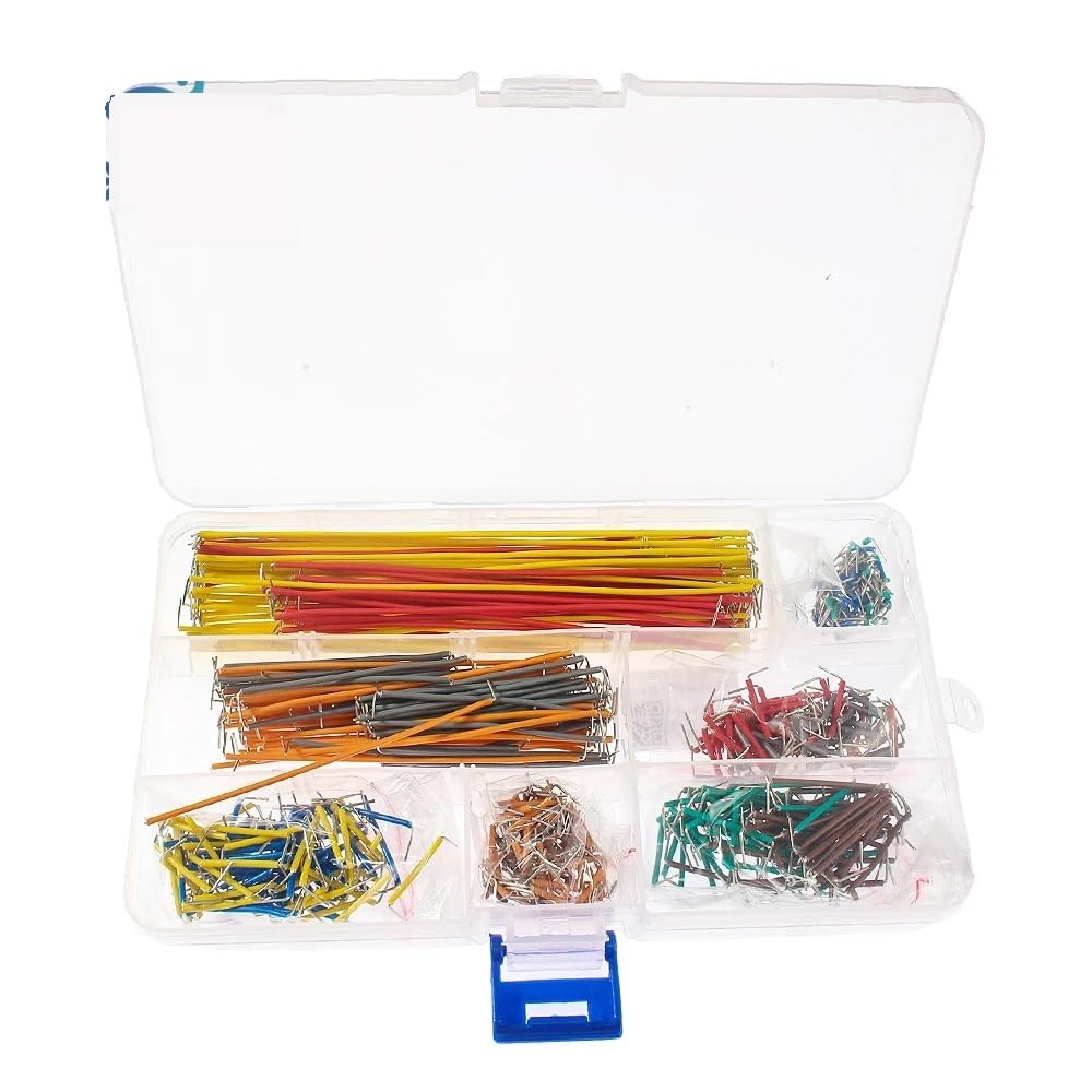 Kit di Cavi Jumper for breadboard da 840/560/350 Pezzi con Scatola, 14 Lunghezze assortite for prototipi di breadboard, circuiti Stampati, Elettronica Fai da Te(560pcs with Box)