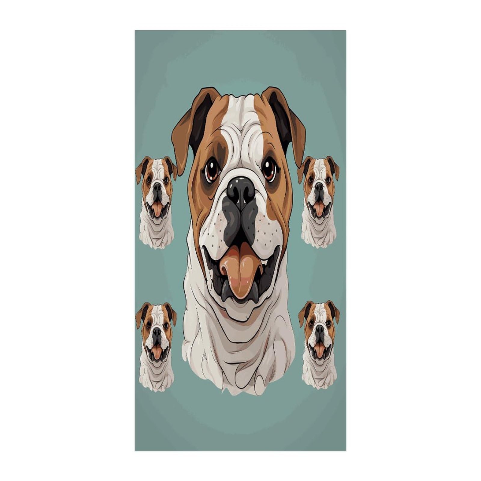 Fekiloot Style Funny English Bulldog Door Curtain Room Divider Curtains