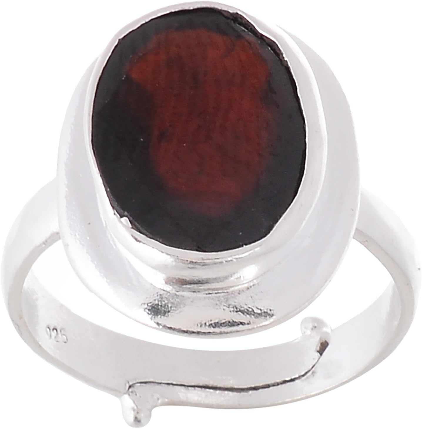 Astrology Paradise 6.25ct. Silver Hessonite Ring