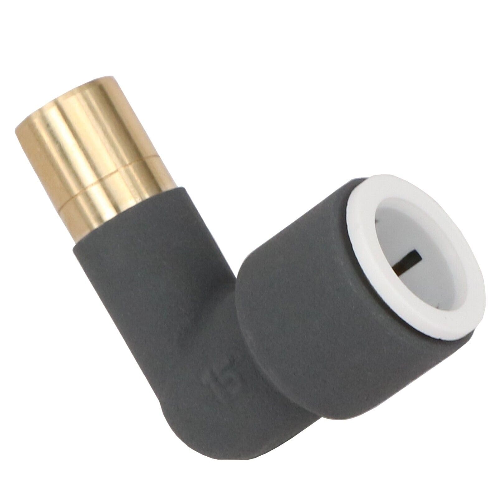 22.5 Team Controls Anthracite Radiator Valve Reducer Elbow Compression 15Mm X 15Mm Push Fit
