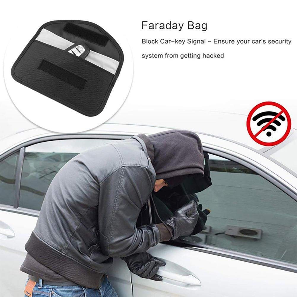 Estuches Bloqueadores De Señal Para Llaves De Coche - Pack De 3, Fibra De Carbono, Protección RFID Anti-robo
