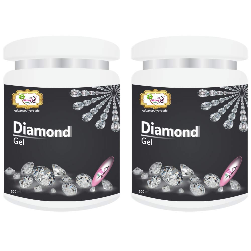Sibley Beauty Diamond Facial Massage Gel for Face (2 x 500 gm) Pack of 2 - for bright & facial glow, soft, smooth and glowing skin, all skin type men women girls boys - Salon Pack Products
