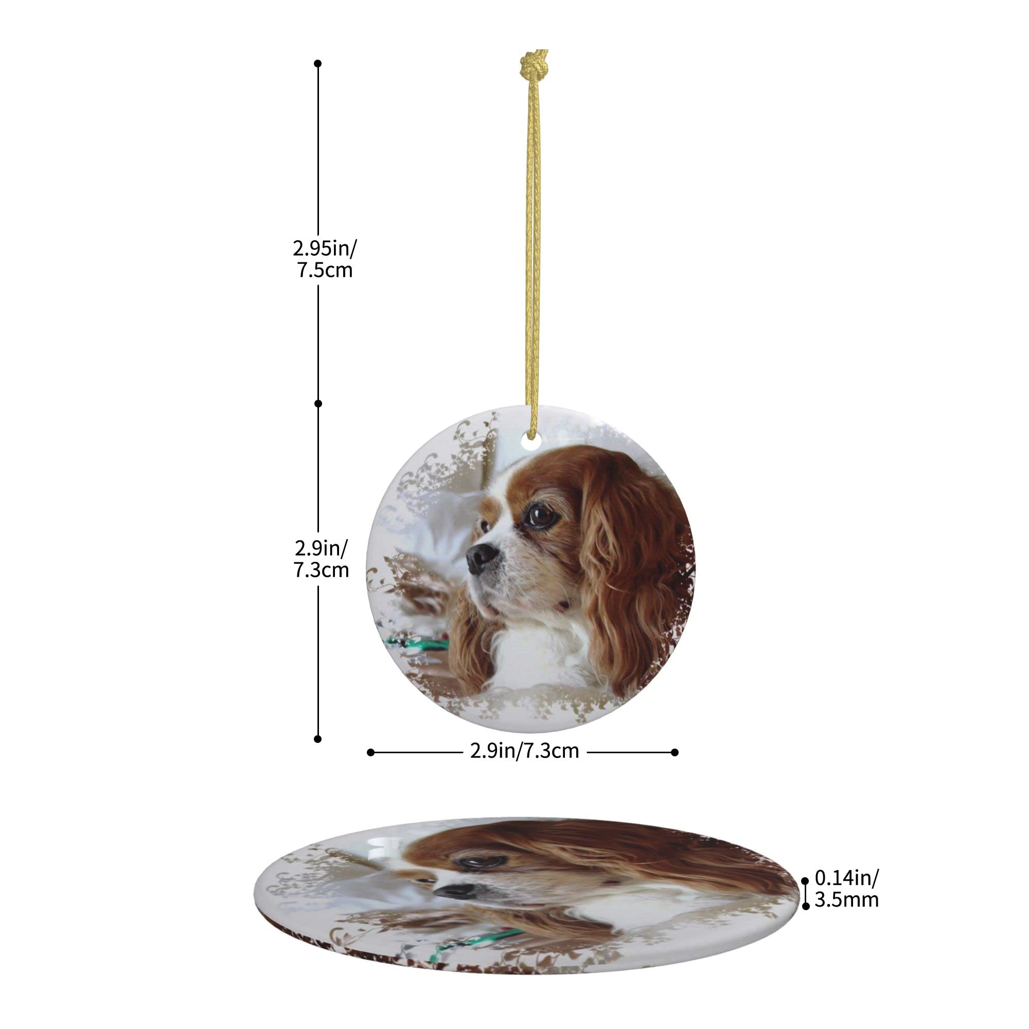 Décoration De Noël King Charles Spaniel – Suspendu En Feutrine Fait Main (Royaume-Uni)
