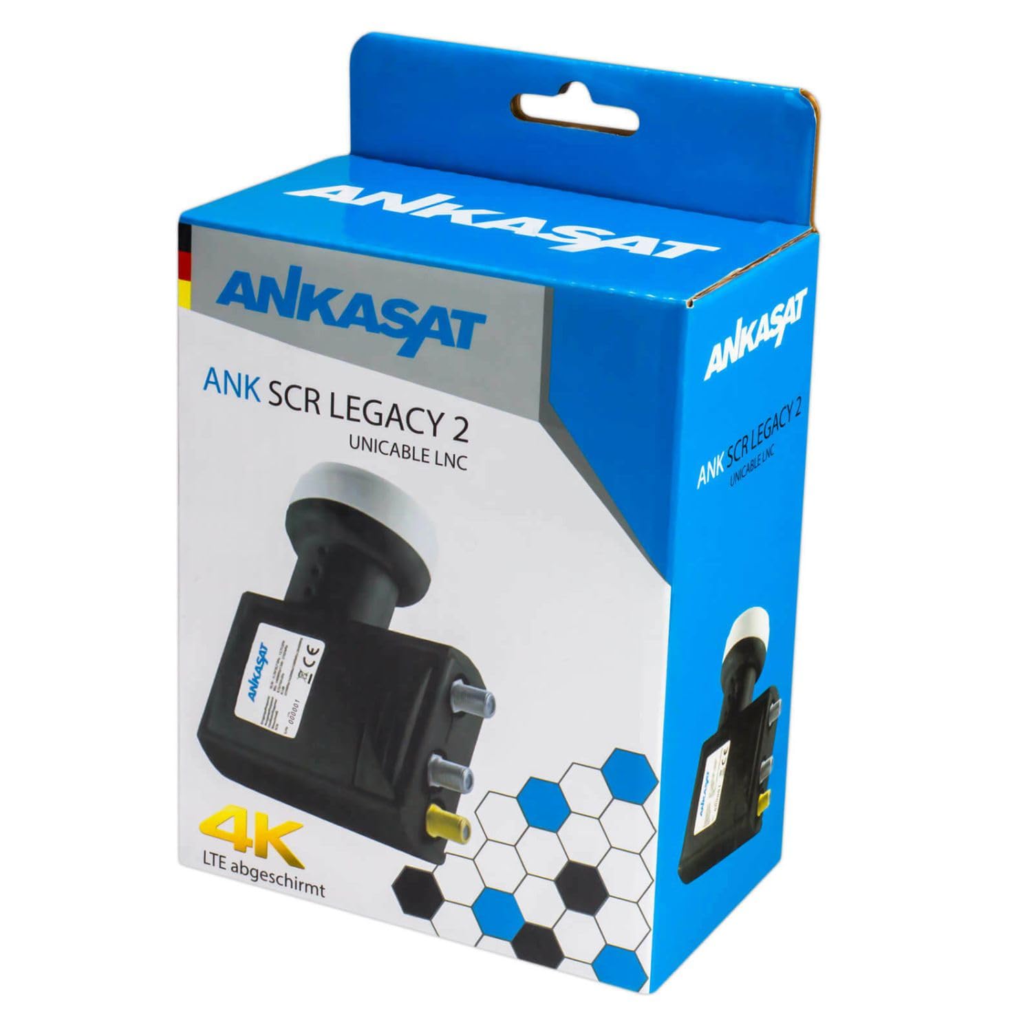 Ankasat LNB ANK SCR Legacy 2, 4+2 participants, solution monobloc, 4 participants/bandes utilisateur, 2 sorties héritées, jusqu'à 6 participants, résistant aux intempéries, LTE blindé, 8K, 4K, UHD, 3D