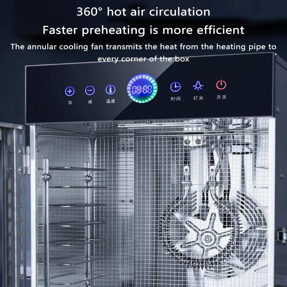Deshidratador De Alimentos, Deshidratador De 8/10 Bandejas Con Temporizador De 24 Horas Y Control De Temperatura De 86-194 ℉ Y Pantalla LED, Para Cecina, Frutas,10-Trays-Dehydrator