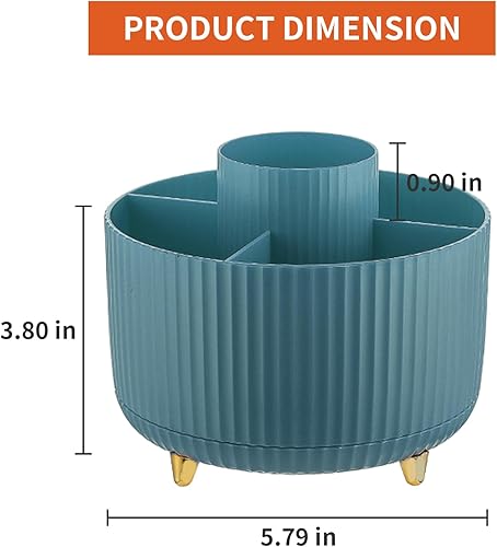 Miniatura 5 de Marbrasse Soporte giratorio de 360 grados para escritorio, organizador de escritorio de madera