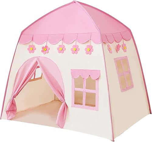 Tienda de campaña de princesa de 51.18 x 39.37 x 51.18 pulgadas, tipi para niños, castillo de princesa, tipi, gran casa de juegos de hadas para disponible en Yaxa Peru
