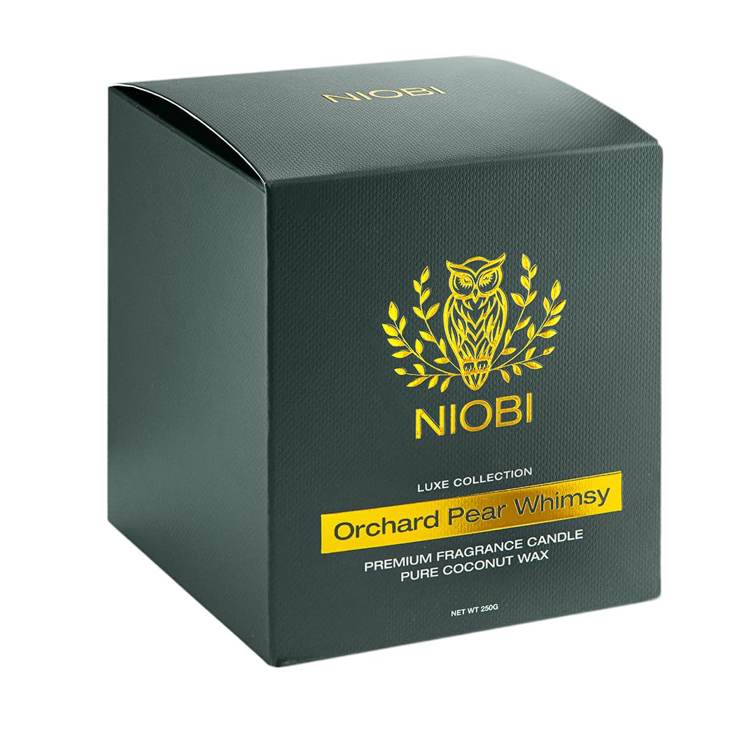 Orchard Vela perfumada de pera vertida a mano, cera de colza y coco, 250 g