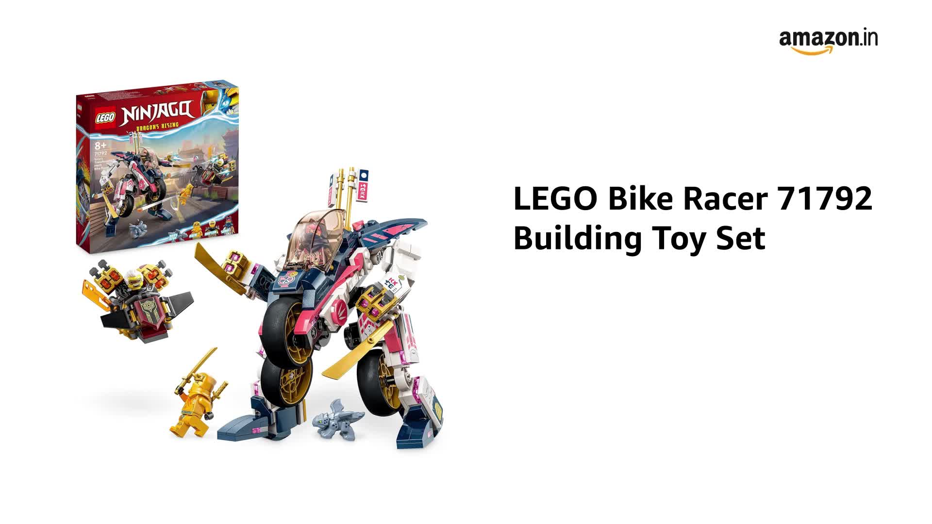 LEGO NINJAGO Sora's Transforming Mech Bike Racer 71792 Building