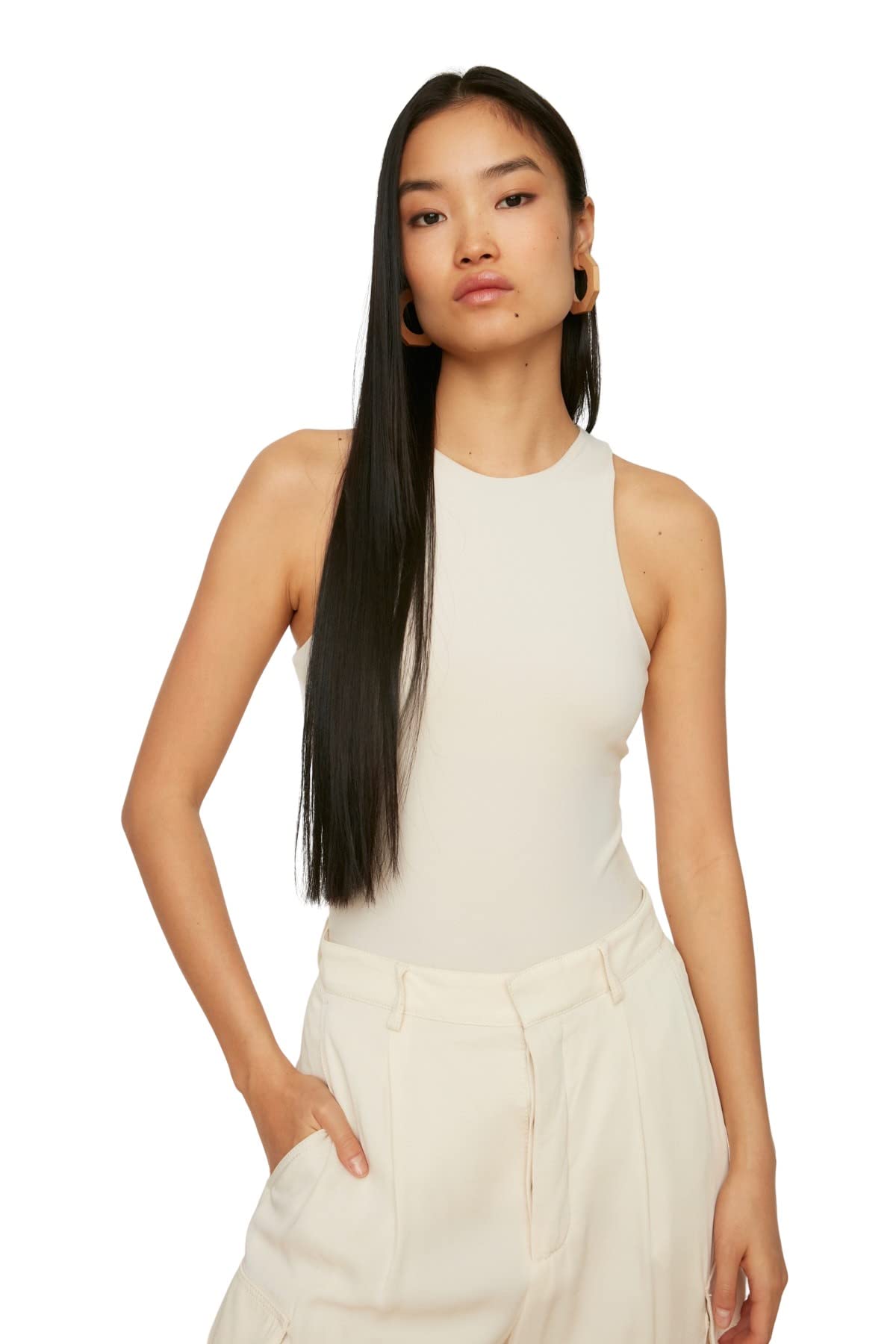 Trendyol FeMan Plain Thin Knit Bodysuit