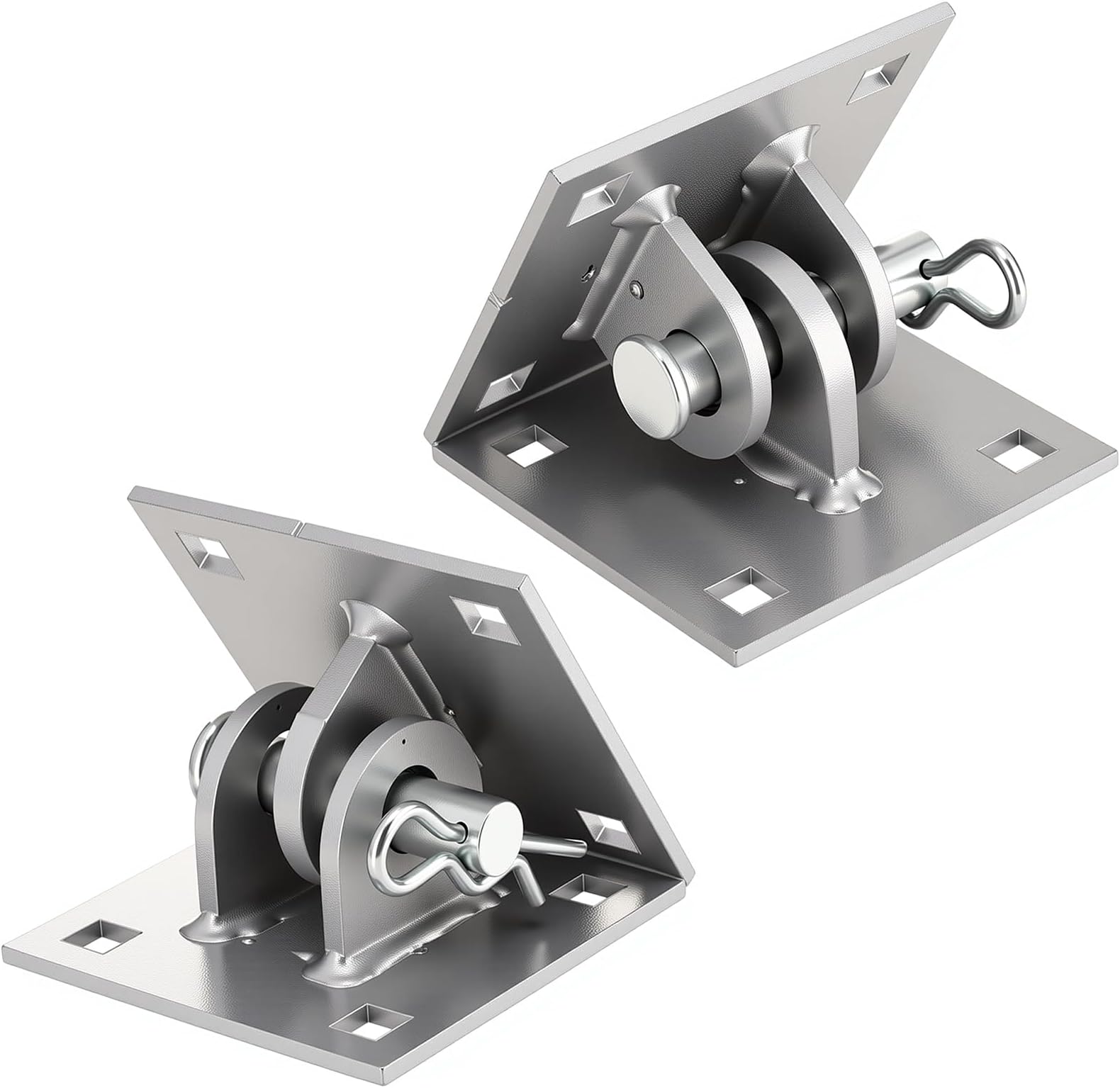 2 Pcs Floating Dock Heavy Duty Connector Hinge Kit with T Style Backer Plate Steel Float Dock Hardware
