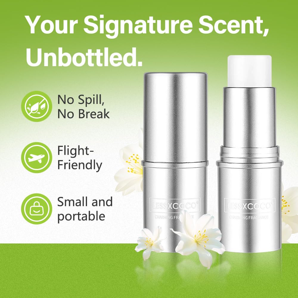 Ethereal Bloom Solid Perfume Balm - Floral Fragrance, Portable Skin Scent for Purse - Travel-Friendly, Vegan - Pack of 4 image 2