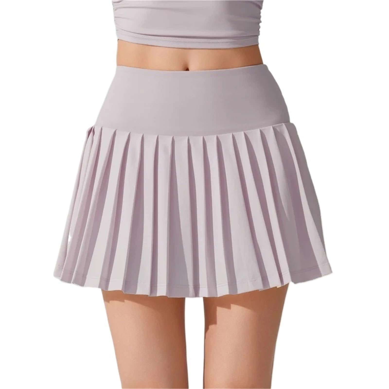 Tennisrock Damen Plissierter Tennisrock for Damen mit Taschenshorts, hoch tailliert, leicht, sportlich, Golf-Skorts, Röcke, fließend