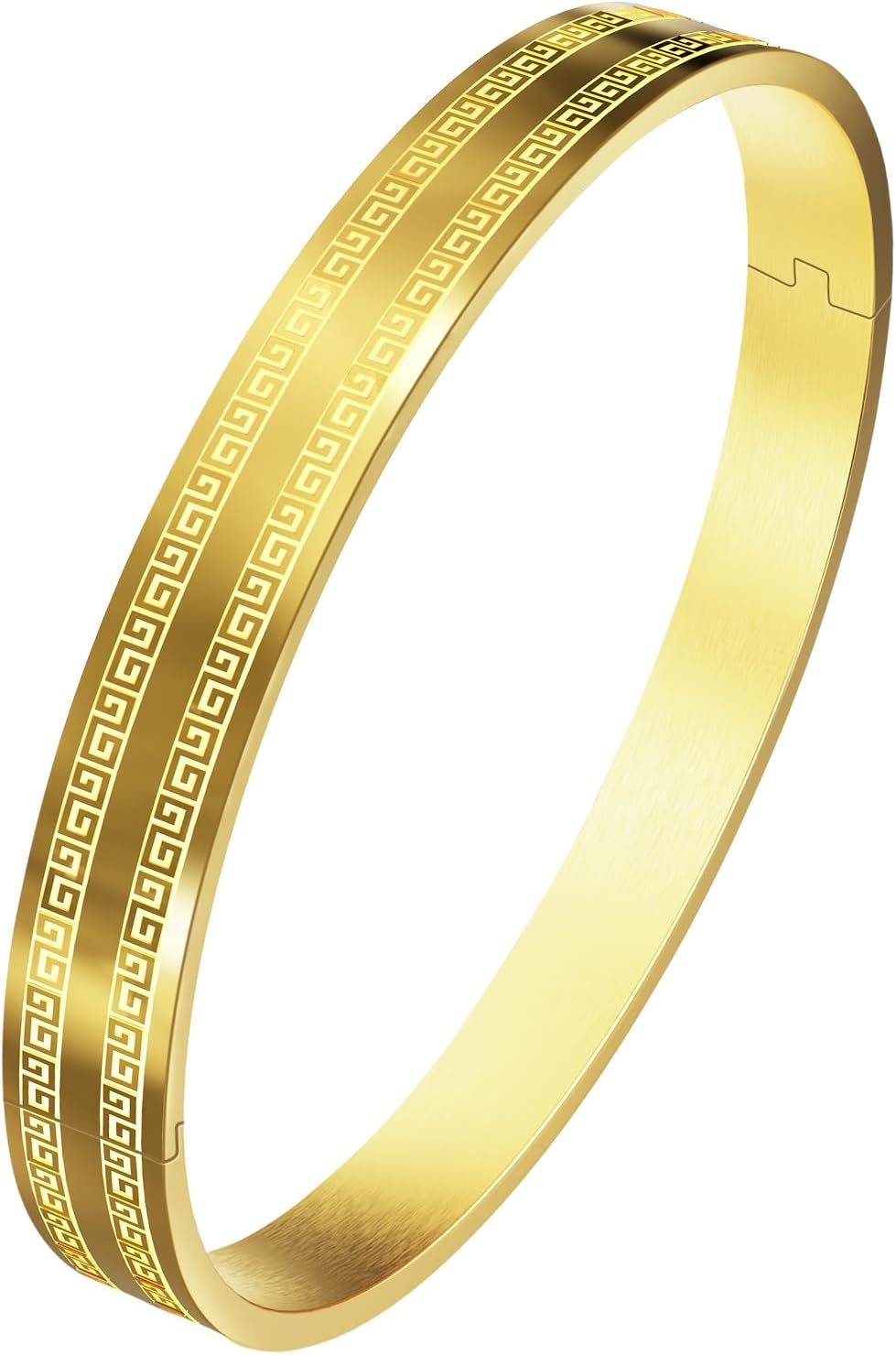 18K Gold Plated Love Bangles Bracelet for Women, Valentine's Day Gift, Friendship Bangles, Gold/Silver Stainless Steel Bangle Cuff, Non-tarnish & Waterproof, Trendy Jewelry for Birthday.