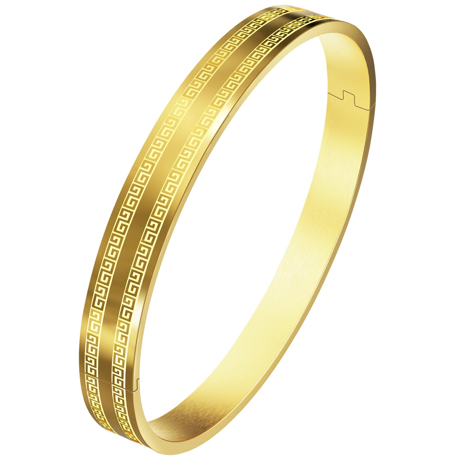 18K Gold Plated Love Bangles Bracelet for Women Valentines Day Gift Friendship Bangles Gold Silver Stainless Steel Bangle