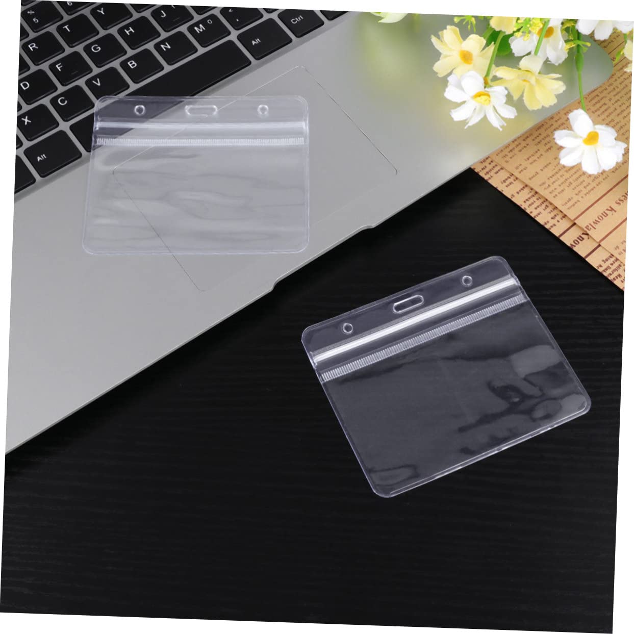 NUOBESTY 100stücke Transparente Wasserdichte Ausweishüllen aus Ausweishalter aus Pvc Robuste Kartenhalter für Ausweis und Karten