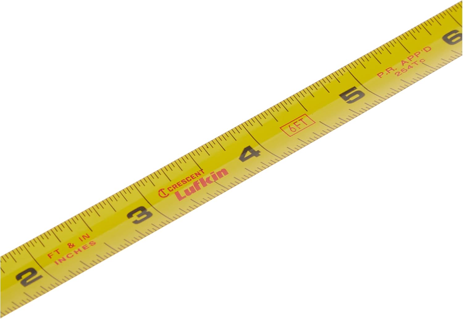 Crescent Lufkin 1/2" x 6' Mini Hi-Viz Orange Yellow Clad Keychain Tape Measure - Branded Tray Pack , Black - CS8506MP