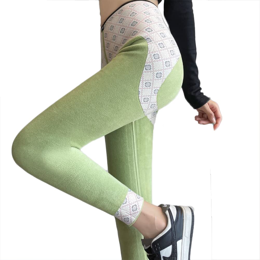 Leggings Thermo Pantalon avec Polaire Femme sans Couture Butt Lift Yoga Jogging M-2XL