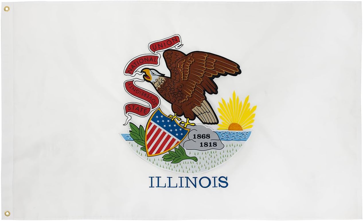 TOPFLAGS Ohio Flag 5x8 Outdoor OH Flag Double Sided Embroidered Longest Lasting Heavy Duty Polyester Stronger Brass Grommets 2 Stitched Hemming Perfect for Outside