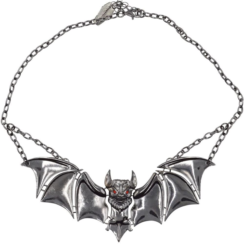Kreepsville 666 Creature Of The Night Bat Chrome Horror Pendant
