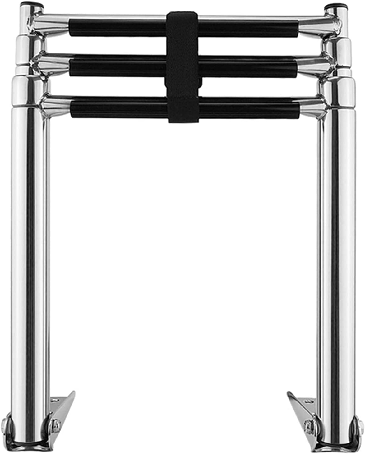 3 Step Removable Telescoping Boat Ladder, Pontoon Swimming Pool Marine Yacht Boarding Ladder, Stainless Steel Extension Ladder, Non Slip Pedal