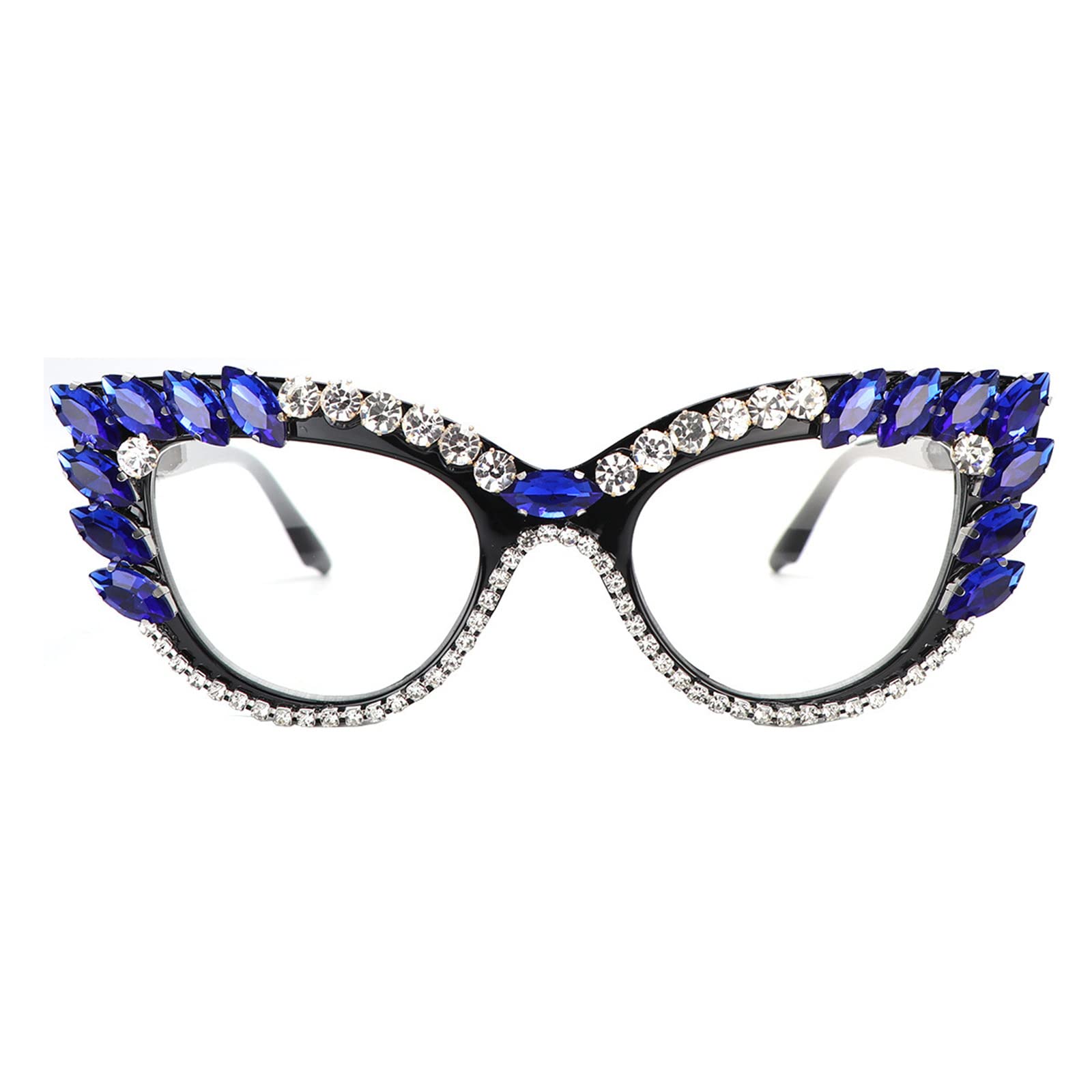 helena Cat Eye Bling Rhinestone Reading Glasses For Women Fashion Blue Light Blocking Reading Reader Computer Eyeglass Frame