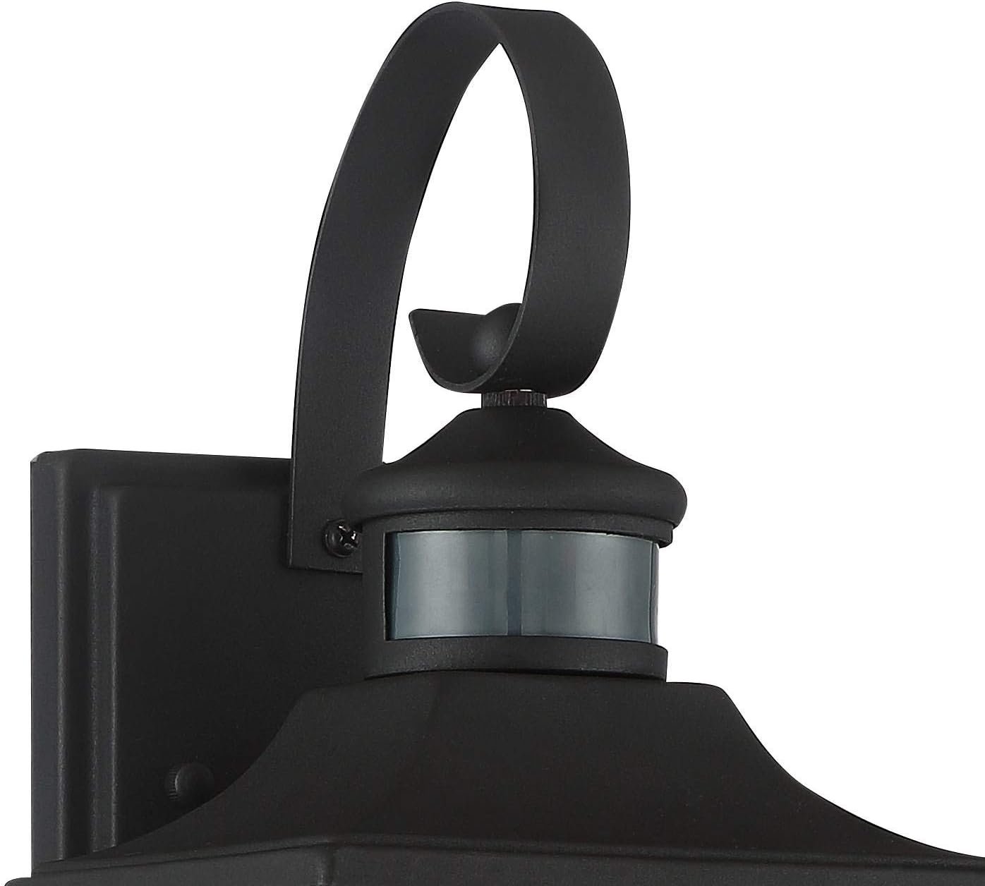 Black Friday - 40% OFF Adaes Mission Modern Outdoor Wall Light Fixture Textured Black Steel 14 1/4 Lantern Clear Glass Motion Sensor for Exterior House Porch Patio Outside Deck Garage Front Door Home - John Timberland