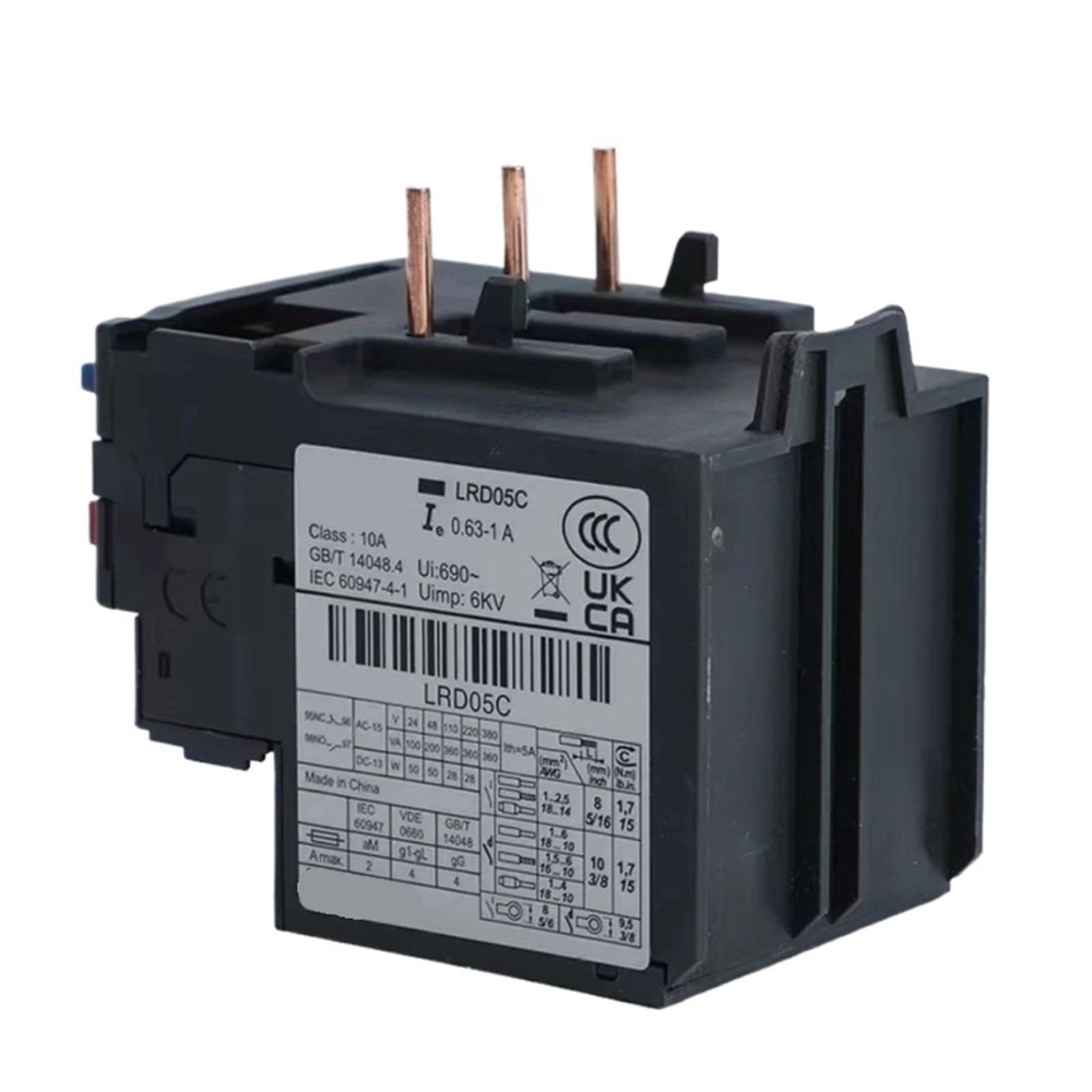LRD Thermal Relay for High Temperature Application LRD01 2 3 4 5 06 07 08 10 12 14 16 21 2 32 35C(LRD14C 7-10A)