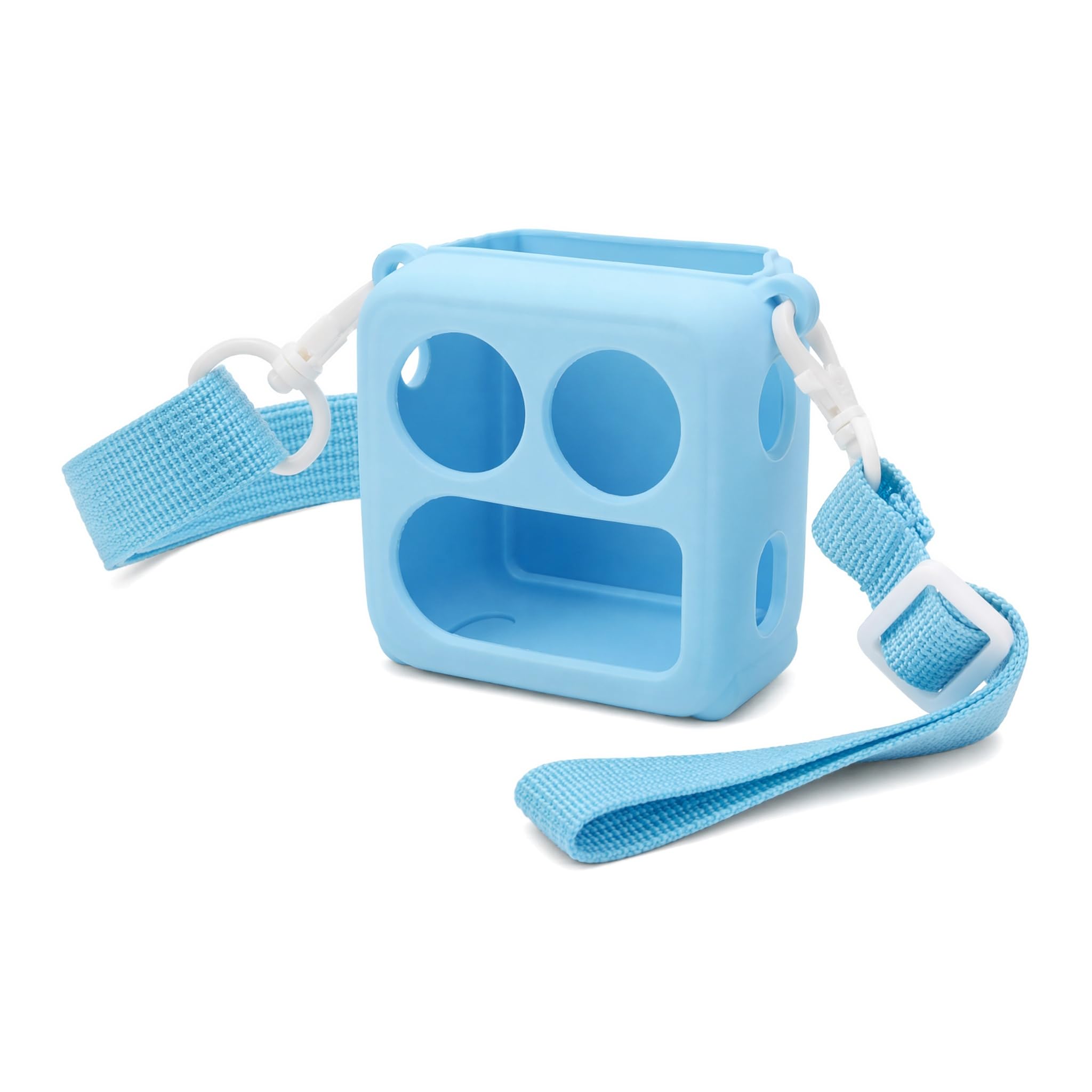 QIANSSE Silicone Case for Yoto Mini 2024, Protective Cover with Strap Blue