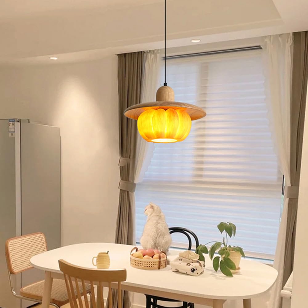 Suspension citrouille LED à spectre complet et hauteur réglable design