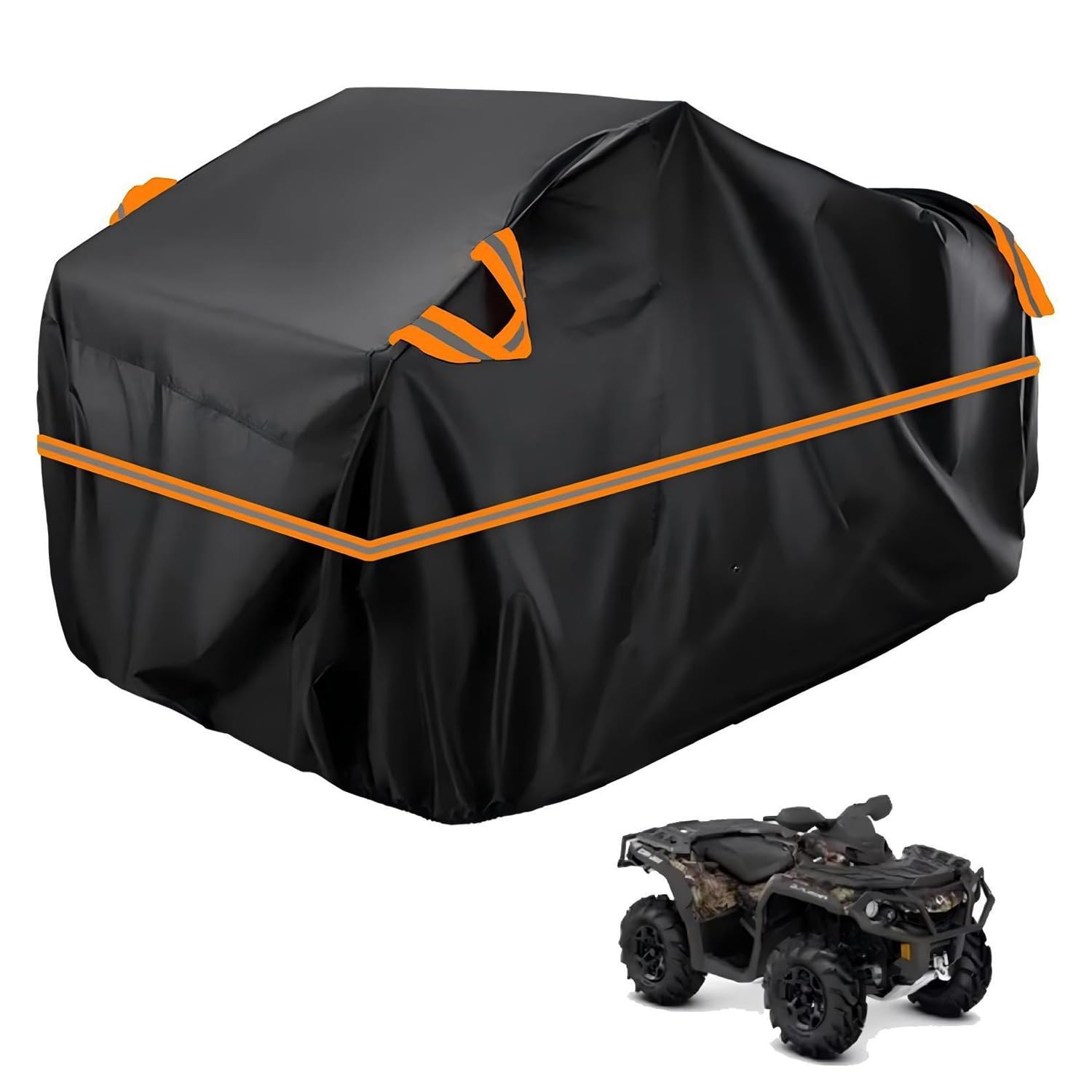 ZORQ Quad Cover ATV Cover for Hisun HS 700 2017–pr, All-Weather Outdoor Quad Bike Cover Heavy Duty Quad Bike Tarp with Storage Bag