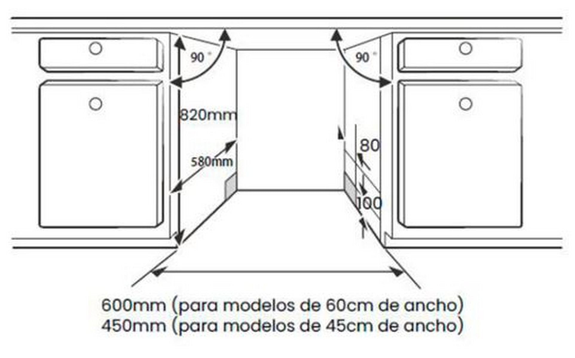 Lavavajillas Integración Infiniton DIW-NB410Cb, Ancho 45 cm, 10 Servicios, 7 programas, C, Tercera Bandeja, Sistema Antihuella