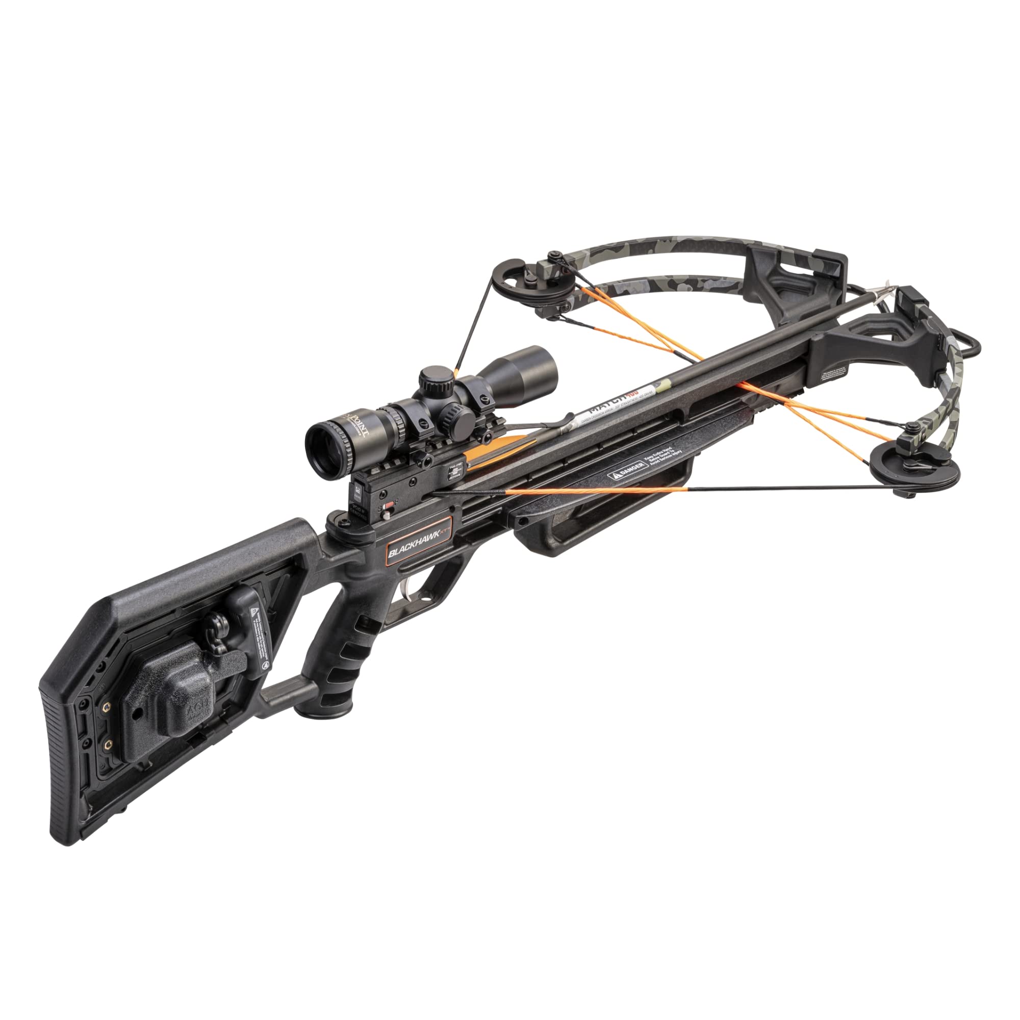 Wicked Ridge Blackhawk XT Crossbow, Peak XT - 380 FPS - Premium Cocking Devices at the Lowest Price - Includes ACUdraw 50 Cocking Device, 3x Multi-Line Scope & Three Match 400 Carbon Alpha-Nock Arrows