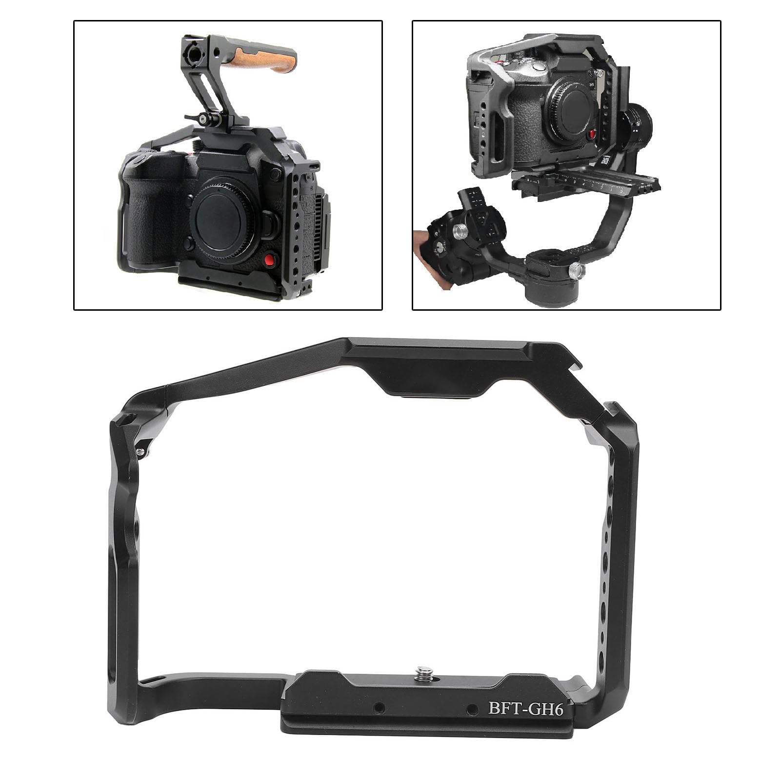 Zerodis Ligadora de Video de Aleación de Aluminio GH6 Kit GH6 para Camarógrafos y Productores de Películas