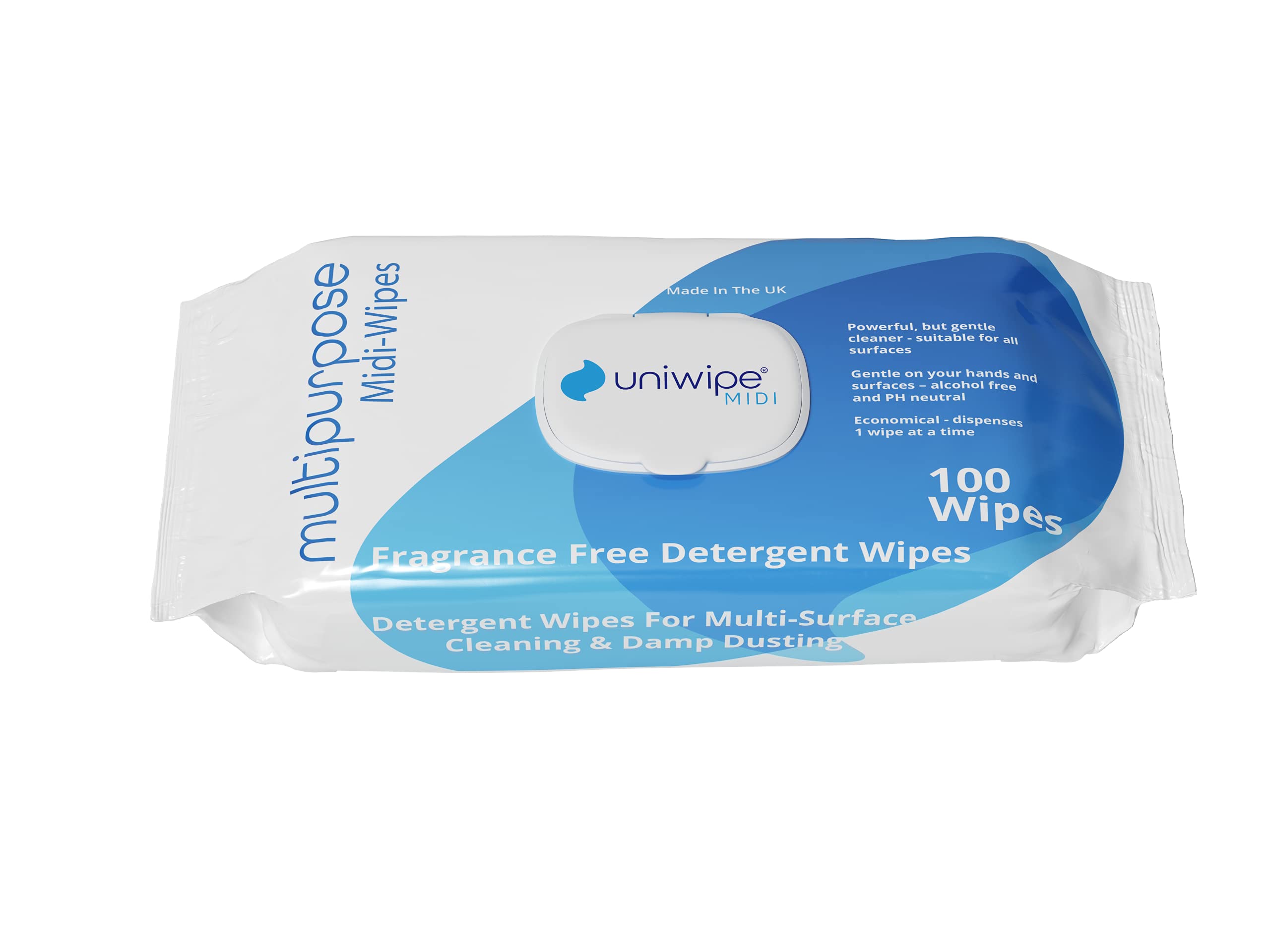 Uniwipe Multipurpose Detergent Midi Wipes (Pack of 100) 1051